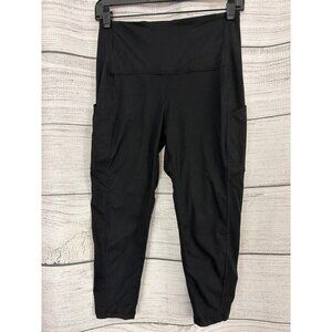 Leggings Depot Black Capri Leggings W Pockets Size M